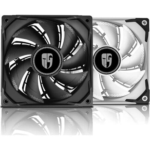 DEEPCOOL TF120S Black/White CPU computer case cooling fan 4PIN PWM CPU liquid cooler 120MM silent cooling fan