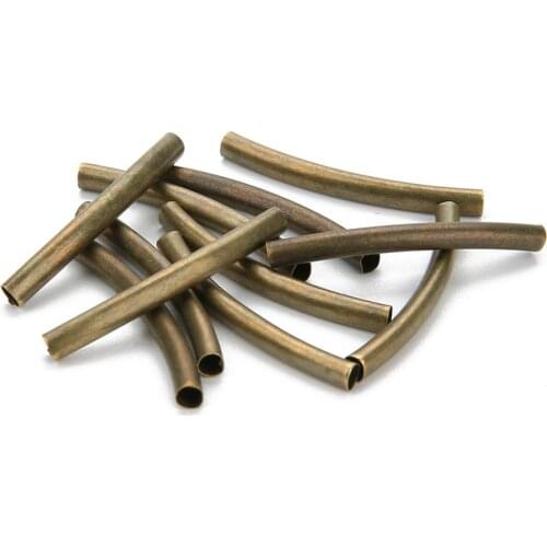 50pcs/lot Brass Tube Connectors Tubes jewelry findings 3*30mm spacer beads F1781