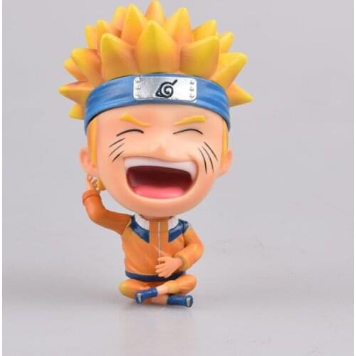 Naruto Q Version Childhood Ver.Uzumaki Naruto Mini Action Figure Painted Laughing Version PVC Figurine Toy Brinquedos Doll 10cm