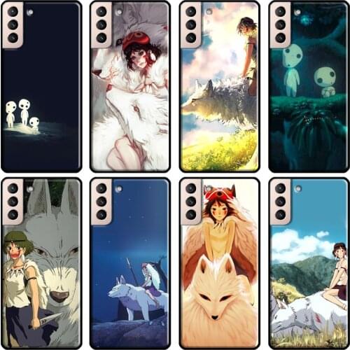 Anime Princess Mononoke Soft Case For Samsung Galaxy S21 Ultra Note 20 Note 10 S8 S9 S10 Plus S20 FE Phone Cover