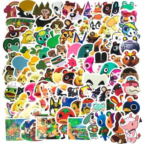 100PCS Game Animal Crossing Graffiti Stickers DIY Skateboard Guitar Motorcycle Luggage Classic Toy Stickers for Kid Gift
