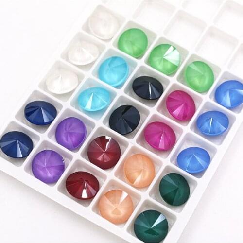 NEW Pointback Round Shape High Quality Glass Crystal Mocha Rhinestones Diy Crafts Wedding Accessories