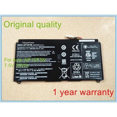 New Original AP13F3N 7.5V 4680mAh 35Wh Laptop Battery for S7-392 Ultrabook Notebook 4 Cell Black