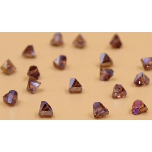 Wholesale 6mm 100pcs Triangle Austria Crystal Beads For Jewelry Making DIY Handmade Bracelet