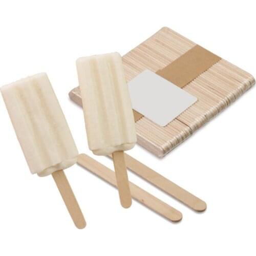 50Pcs/Set Popsicle Sticks Natural Wooden Pop Popsicle Sticks 11.4CM Length Wood Craft Ice Cream Tool Sticks Accesorios Hot Sales
