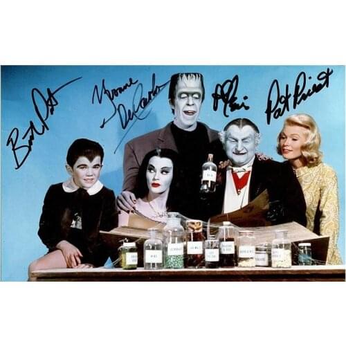 THE MUNSTERS CAST SIGNED PHOTO Art Film Print Silk Poster Home Wall Decor 24x36inch