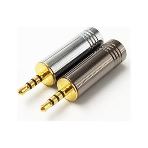 Flat mouth no step 2.5mm pure copper gold-plated/rhodium-plated four-level AK380 320 balanced plug 2pcs