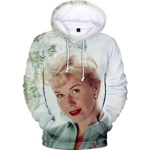 Popular actress Doris Day Men/Women Hoodie Brand Clothes Fashion new trend casual 3D Hoodies personality Cool Streetwear 4XL