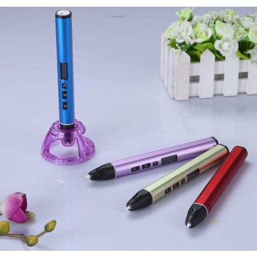 Pen 3d printer pen High quality low temperature 3D printing pens PCL PLA can be used. Metal sleeve, belt