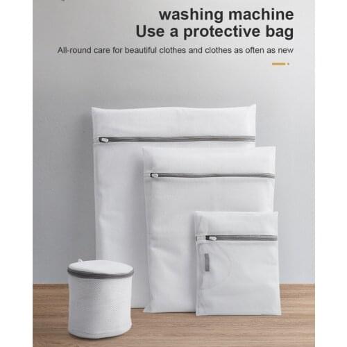 Mesh Laundry Bags Portable Mesh thickened Washing Bag Pack Clothes Underwear Sock Wash Bags for Washing Machines Mesh Bra Bag