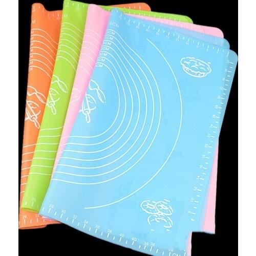 Cake Rolling Cutting Mats Non Sticky Scale Thicken Cake Cookie Pastry Tools Dough Silicone Mats Cushion 50x 40cm Baking Mats