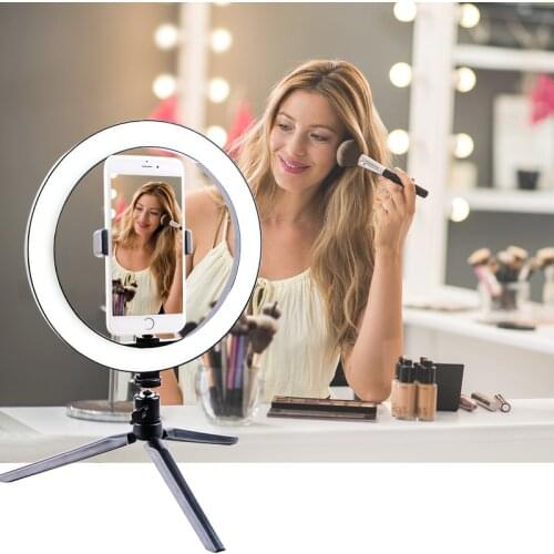 6in 10in 16cm 26cm LED Ring Light Phone Holder Selfie Mini tripod Ring Lamp For mobile phone