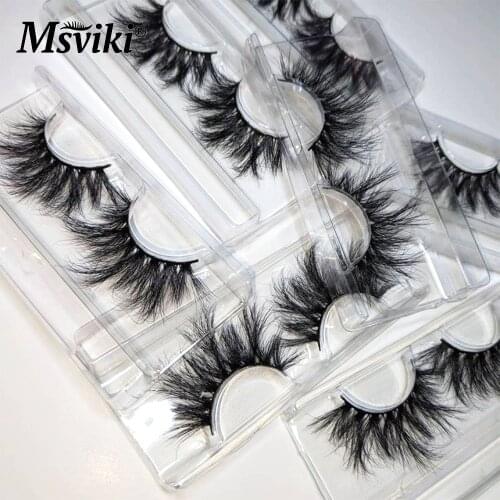 Fluffy Thick 8D Fake Eyelashes 25MM Mink Lashes Vendor Custom Logo Cruelty Free 5D False Eyelashes Packaging Boxes Beauty Makeup