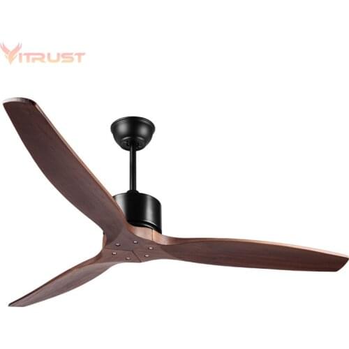 52 Inch Wooden Ceiling Fan Remote Control Decorative Wood Ceiling Fans Without Light Fan Lamp 220V Ventilador De Teto Lamp