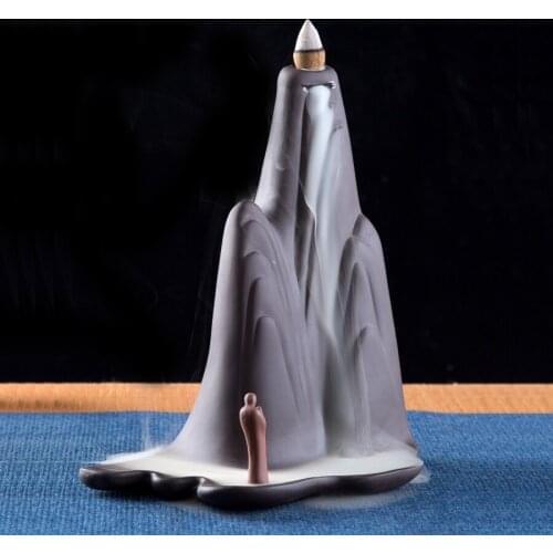 Backflow Incense Burner Mountain Refoulement Rituals Home Fragrance Waterfall Of Smoke Decoracao Casa Zeetoon Berger Grey 60KB13