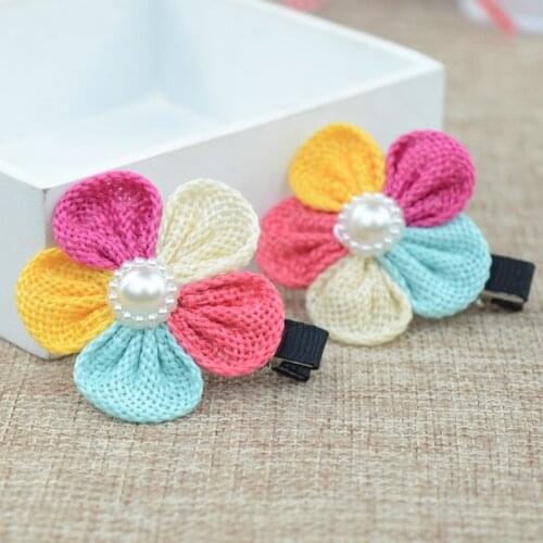 2PCS Cute Braid Flower Cartoon Hairpin Baby Girls Kids Hair Clips Pins Bows Barrette Accessories For Children Clip Hairclip Hea