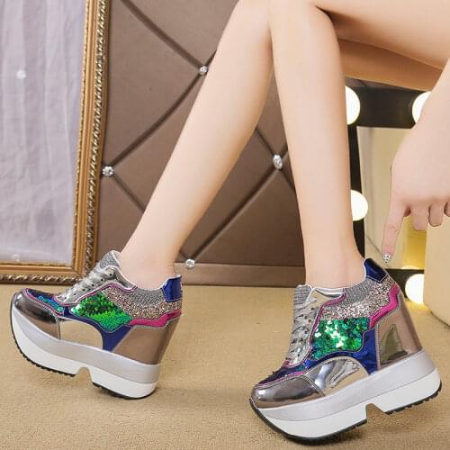 New 2019 spring Wedges High Heels thick soled Ladies Casual Single Shoes autumn Women platform shoes chaussure femme