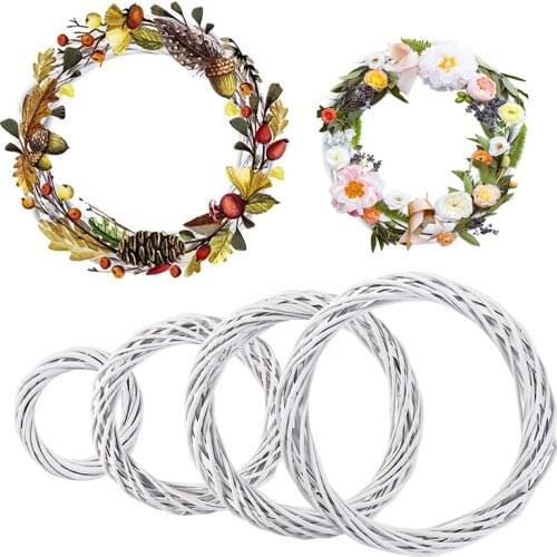 10/15/20/25/30cm DIY Wicker Rattan ring Wedding Natural Wreath Decor Christmas Rattan Vine Ring Room Floral Hoop Ornaments Craft