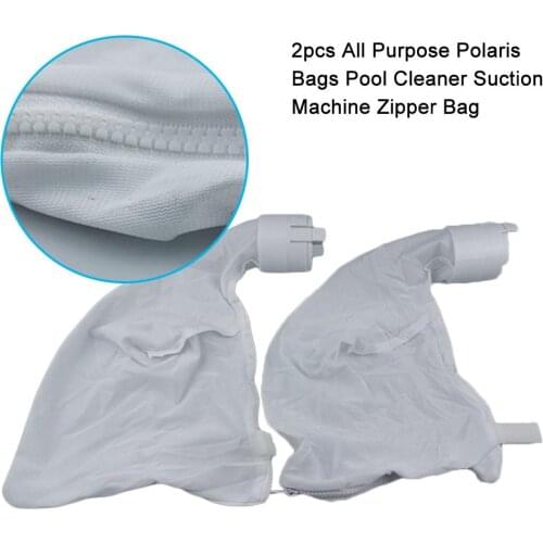 2Pcs Pool Spa Part Zippered Bag Replacement For Polaris 180/280/480 Pool Cleaner All Purpose Filter Bag Pool Cleaner Zipper Bag