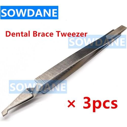 3 Pcs Dental Orthodontic Bracket Bonding Tweezer Holder Placer Instrument Dentist Tool