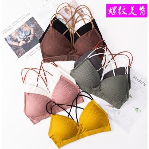 3D Sexy Lingerie Seamless Sport Bra Top Bra Push Up Bralette Brassiere Women Underwear cotton wrapped chest girl triangle vest