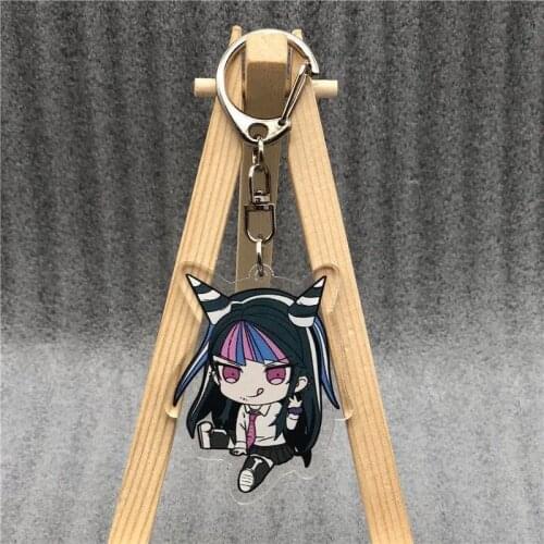 Danganronpa V3 Acrylic Keychain Mioda Ibuki Keyring Acrylic Figure Keyring Cosplay Chains Collection Pendant Model Toy