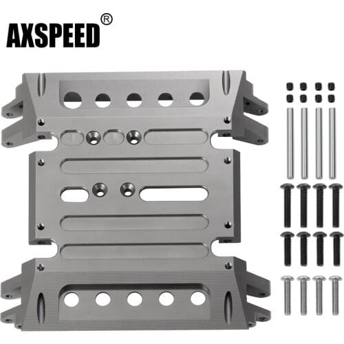 AXSPEED CNC Aluminum Center Gear Box Mount Protection Skid Plate for Axial Wraith 90018 1/10 RC Crawler Car Upgrade Parts