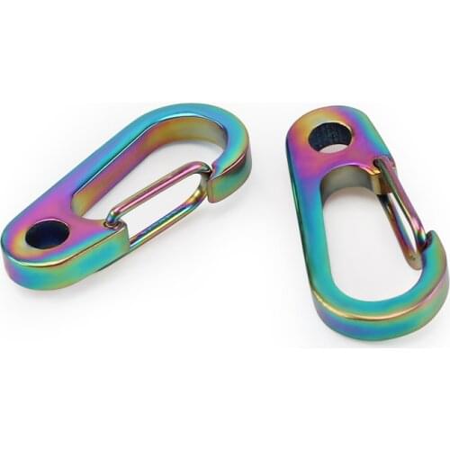 Titanium Alloy Keychain Outdoor Small Tool Alloy Key Ring Mountain Climbing Hang Buckle
