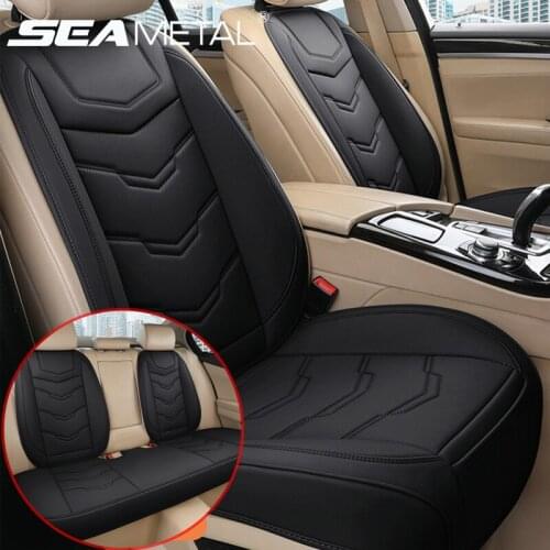 Artificial Leather Car Seat Cover Front Rear Cushion Seat Automobiles Seat Covers Protector Chair Mat Vehicle Goods Accessories