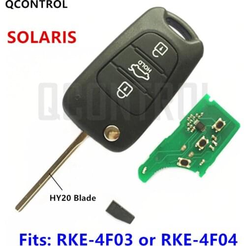 QCONTROL Remote Car Key for HYUNDAI Solaris RKE-4F03 or RKE-4F04 TRANSMITTER ASSY