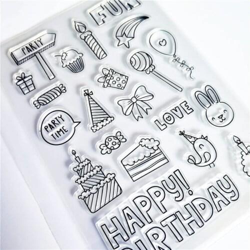 Hot sale birthday present Transparent Clear Stamps / Silicone Seals Roller Stamp for DIY scrapbooking photo album/Card Making