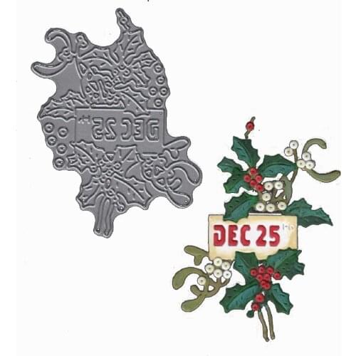 Holly for Christmas metal Cutting Dies Stencils for DIY Scrapbooking stamping Die Cuts Paper Cards craft dies in cutting dies