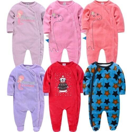 Newborn Baby Girls Rompers Spring Velvet Full Sleeve Ropa Bebe De Boys Clothes 0-12M Baby Clothing Baby Boy Overalls Jumpsuits