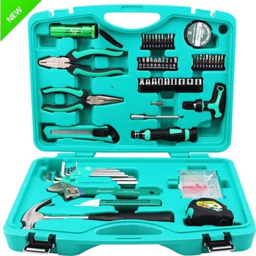 Household Tool Set Multi-function Tool Box Simple Maintenance Tool Box PK-2056 Hand Tools Kit For Household Use Knife Plier