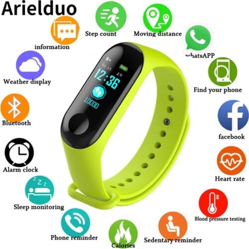 New fitness color screen smart sports bracelet activity running tracker childrens heart rate mens and womens watches