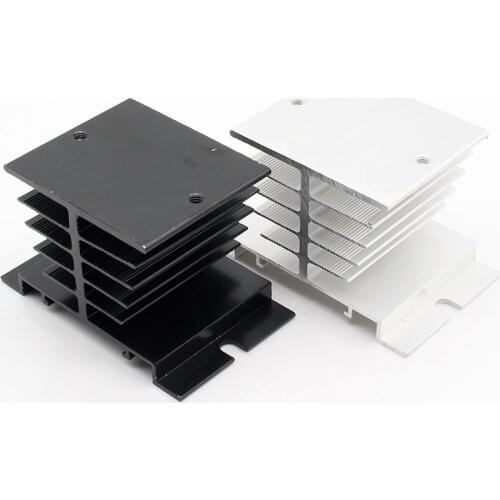 1pc Single Phase Solid State Relay SSR Aluminum Heat Sink Dissipation Radiator Newest,Suitable for 10A-40A relay