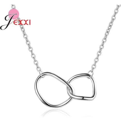 Simple Design 925 Sterling Silver Circle Pendant Necklaces For Women Girls Good Quality Round Necklaces Wholesale Price