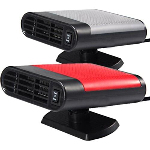 150W DC 12V Mini Vehicle Heater Portable Car Heating Cooling Thermostat 2-stage Temperature and 360 Degree Direction Regulation