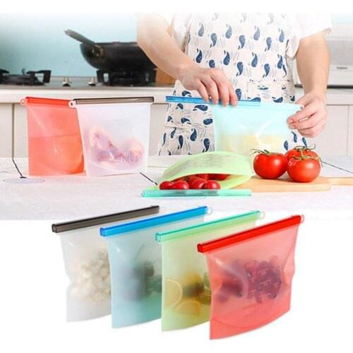 Food silicone fresh-keeping bag vegetable and fruit refrigerated self-sealing bag food frozen fresh-keeping storage bag