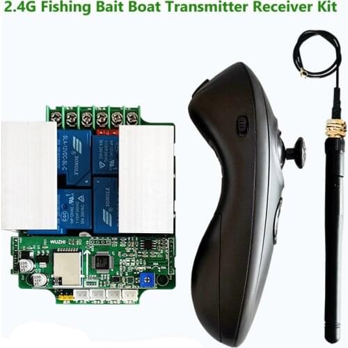 2.4G RC Remote Controller Transmitter Receiver Kit Radio Control Antenna Cruise Control Autopilot for Fishing Bait Finder Boat