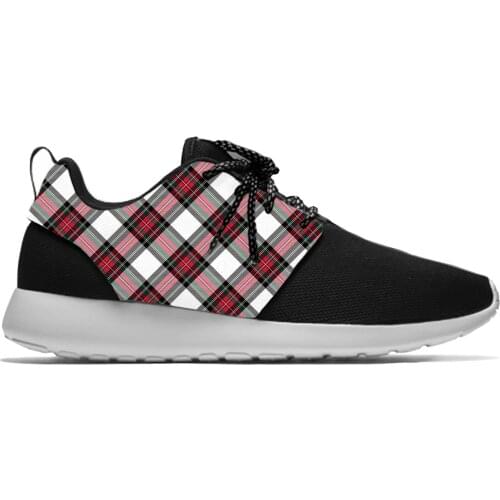 Scottish Plaid Dress Stewart Tartan Clan Fashion Sport Running Shoes Casual Breathable Lightweight 3D Print Men Women Sneakers