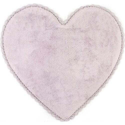 Heart Figure Super Absorbent Non-Slip Bathroom Rug Soft Bath Mat Toilet Floor Shower Unique Design Home Decor 80 x 80 Cm