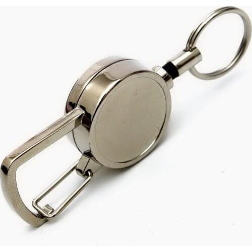 Telescopic Wire Rope Key Anti-theft Keychain Tactical EDC Retractable Chain Return Key Ring Holder Steel Rope Keychain N