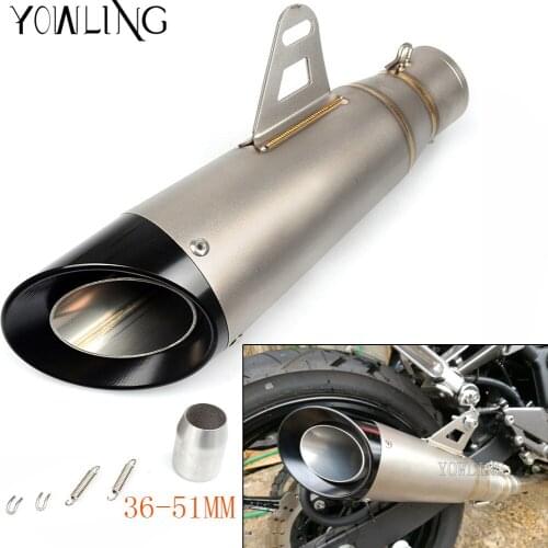 Universal Inlet 36 - 51mm Motorcycle Exhaust Pipe Muffler Motorbike Motorcross Scooter Escape Modified Exhaust System