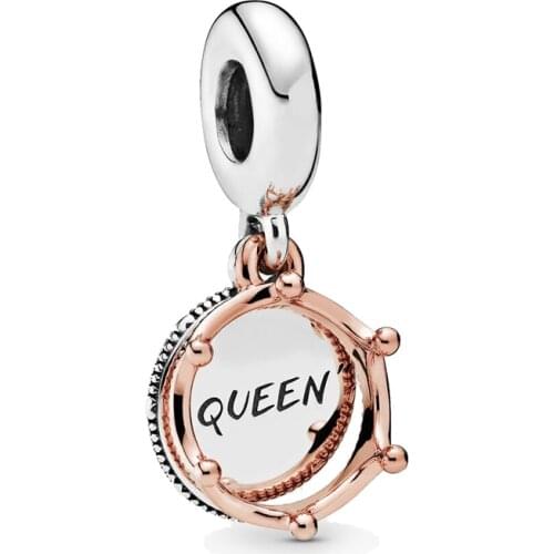 XNMY New Silver Color Queen & Regal Crown Dangle Charms Fit Original Pandora Bracelets Women DIY Jewelry APB039