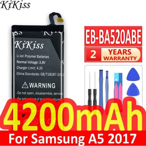 For Samsung Galaxy 2017 Edition A5 2017 A520F SM-A520F Genuine Mobile Phone Replacement Battery EB-BA520ABE 4200mAh