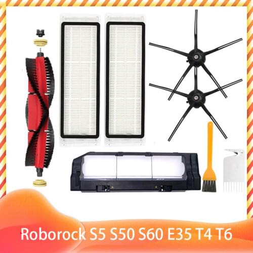 Roller Brush Side Brushes HEPA Air Filter Mop Cloth for Xiaomi Roborock S5 Max Robotic Vacuum Cleaner Spare Parts
