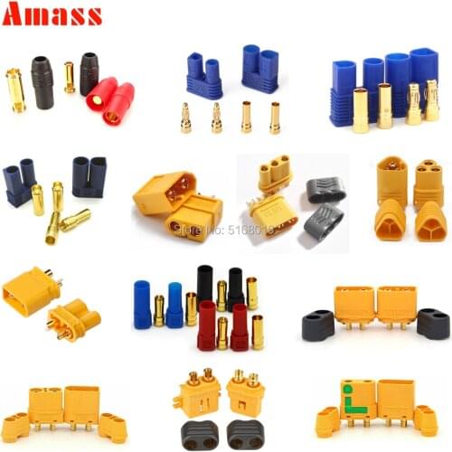 1Pairs Amass XT60L XT60H XT60 XT30U XT90H XT90S XT150 AS150 MR30 MT60 EC2 EC5 Plug Male Female Connectors For RC Lipo Battery