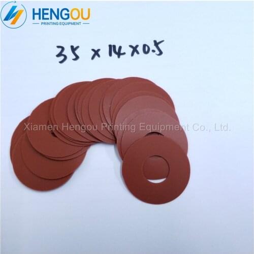 100 Pieces Free Shipping Red Heidelberg Rubber Sucker Heidelberg Printing Machine Spare Parts Size 35x14x0.5mm