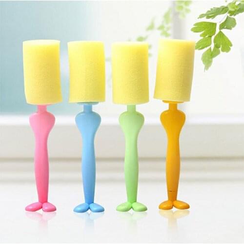 2pcs/lot Hot Sale ABS Sponge Brush High Quality Kitchen Glassware Clean Brush Light Weighted Tableware Clean Brush Accessories